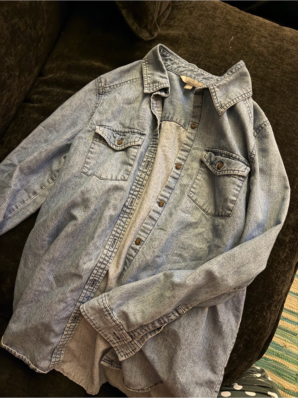 Light Blue Denim Shirt - button up